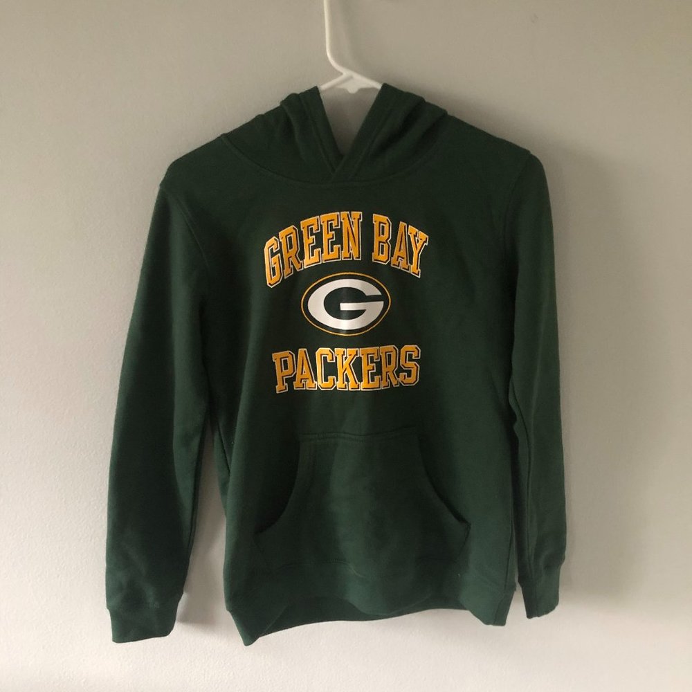 Green Bay Packer NFL Team Apparel Youth Medium Hoodie